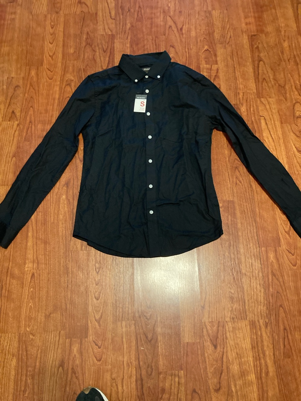 Primark Black Long-Sleeve Button-Down Shirt